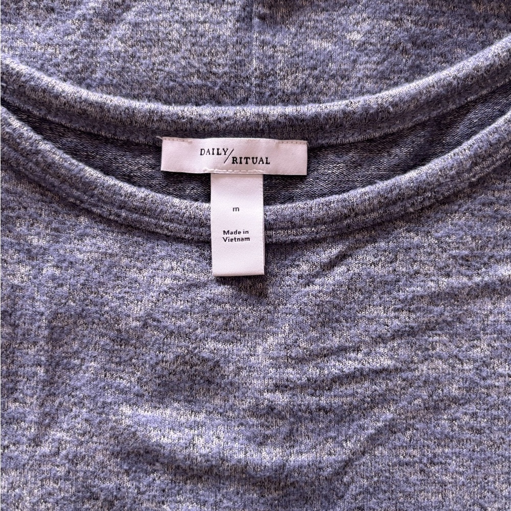 Daily Ritual Heathered Blue Dress
